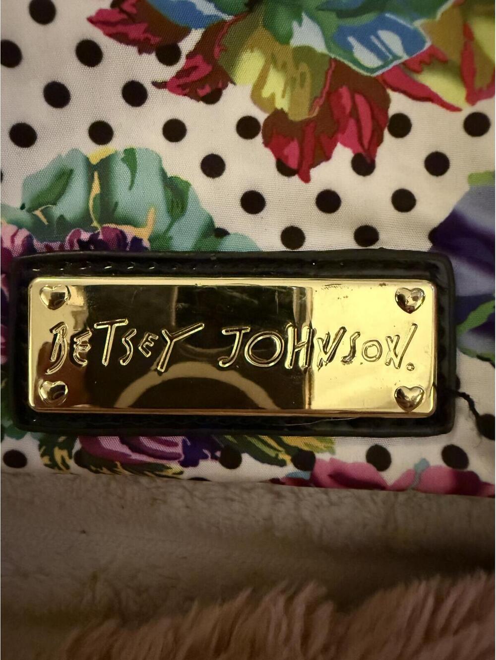 Betsey Johnson Floral Polka Dot Tote Bag - Picture 5 of 7